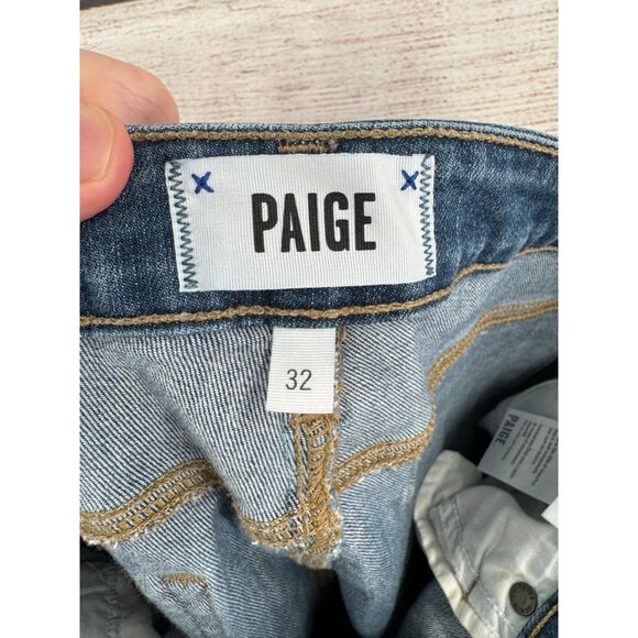 Paige Verdugo Ankle Distressed Jeans Women's Size 32 Blue‎ Medium Wash Denim - Picture 7 of 11